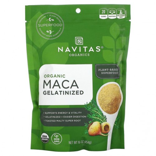 Navitas Organics, 유기농, 마카, 젤라틴화, 16 oz (454 g)