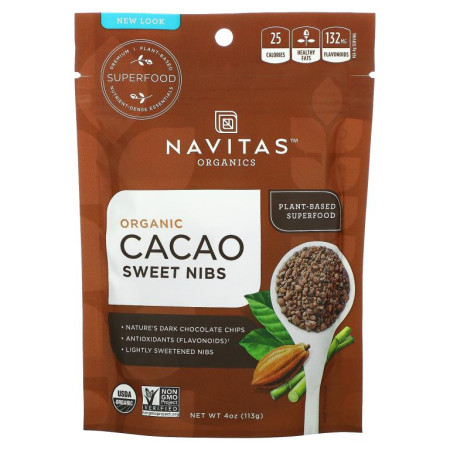 Navitas Organics, 유기농 카카오 스위트 닙스, 113g(4oz)