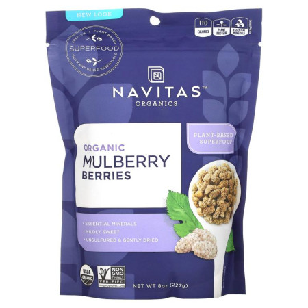 Navitas Organics, 유기농 멀베리 베리, 227 g(8 oz)