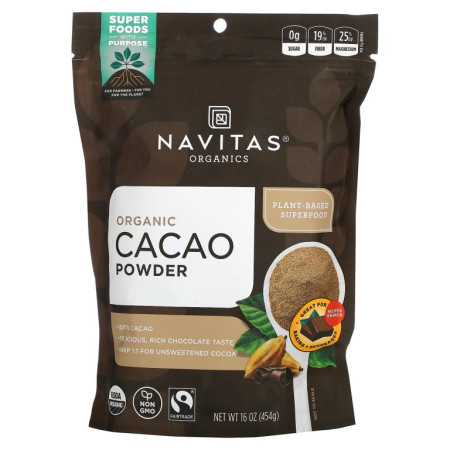 Navitas Organics, 유기농 카카오 분말, 454g(16oz)