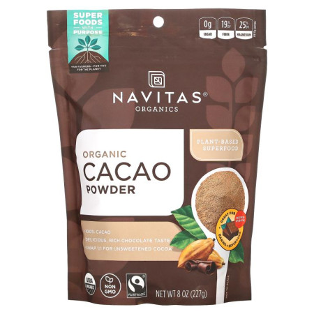 Navitas Organics, 유기농 카카오 파우더, 8 oz(227 g)