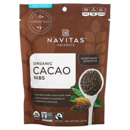 Navitas Organics, 유기농 카카오 닙스, 8 oz (227 g)