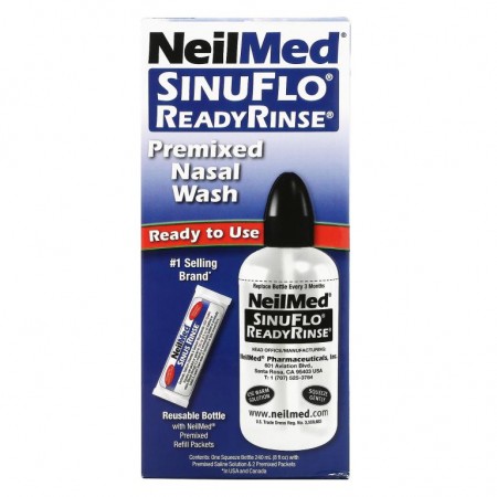 NeilMed, SinuFlo ReadyRinse, Premixed Nasal Wash, 2 Piece Kit