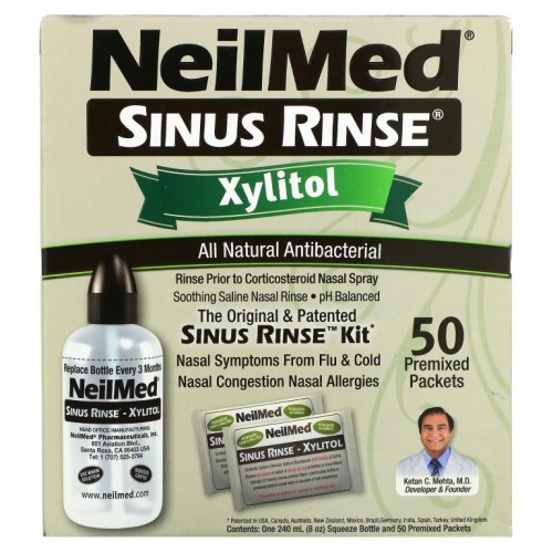NeilMed, Sinus Rinse, Xylitol, Sinus Rinse Kit, 2 Piece Kit