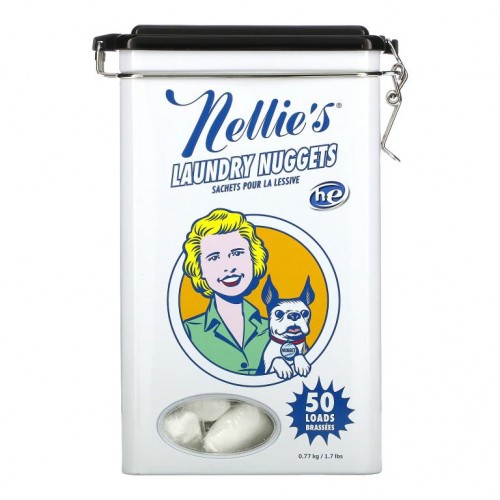 Nellie's, 세탁 너겟, 무향, 50회분, 0.77kg(1.7lbs)