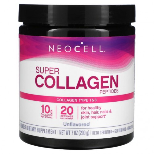 NeoCell, 슈퍼 콜라겐 펩타이드, 무맛, 200g(7oz)