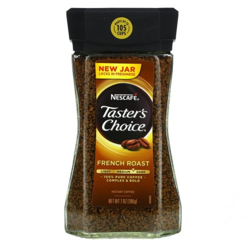 Nescafé, Taster's Choice, 인스턴트 커피, 프렌치 로스트, 198g(7oz)