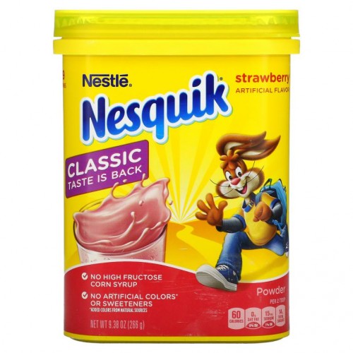 Nesquik, Nestle, Powder, Strawberry , 9.38 oz (266 g)