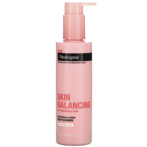 Neutrogena, 스킨 밸런싱, 밀키 클렌저, 186ml(6.3fl oz)