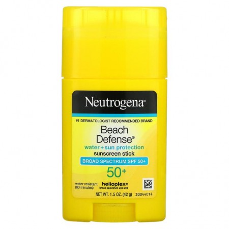 Neutrogena, Beach Defense, 스틱 선스크린, SPF 50+, 1.5 oz (42 g)