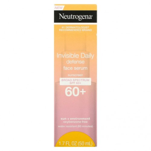 Neutrogena, Invisible Daily Defense Sunscreen Face Serum, SPF 60+, 1.7 fl oz (50 ml)