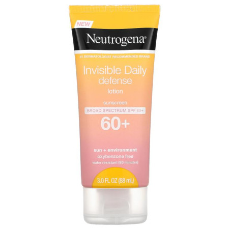 Neutrogena, Invisible Daily Defense Sunscreen Lotion, SPF 60+, 3 fl oz (88 ml)