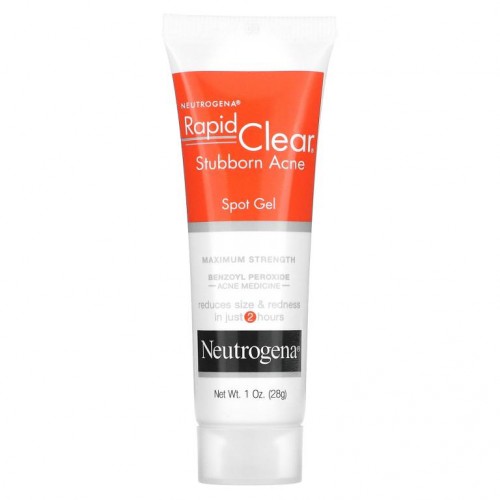 Neutrogena, Rapid Clear, 잘 없어지지 않는 여드름 집중 치료용 젤, 최대 강도, 28g(1oz)