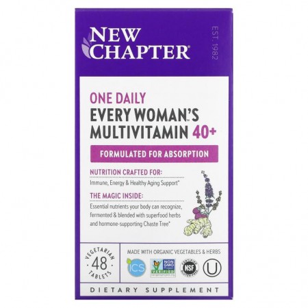 New Chapter, 40+ Every Woman 원 데일리 멀티, 베지 정제 48정