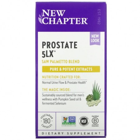 New Chapter, Prostate 5LX, 베지 캡슐 180정