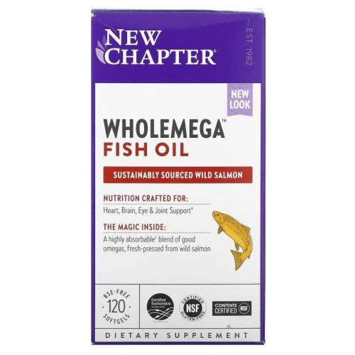 New Chapter, Wholemega 피쉬 오일, 소프트젤 120정
