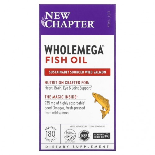 New Chapter, Wholemega 피쉬 오일, 소프트젤 180정