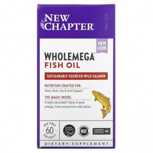 New Chapter, Wholemega 피쉬 오일, 소프트젤 60정