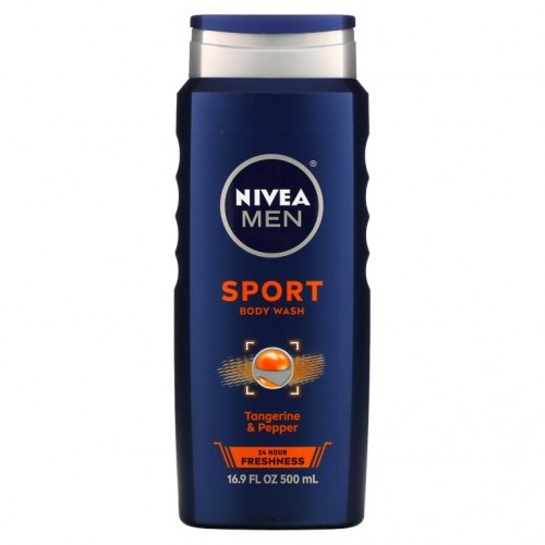 Nivea, 남성용, 스포츠 바디 워시, 탠저린 & 페퍼, 500ml(16.9fl oz)