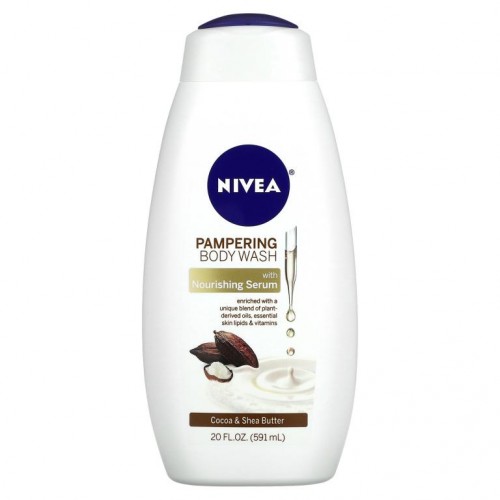 Nivea, 팸퍼링 바디워시, 코코아 및 시어버터, 591ml(20fl oz)