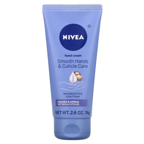Nivea, 핸드 크림, 마카다미아오일 및 연꽃, 74g(2.6oz)