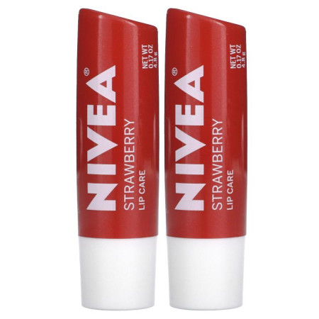 Nivea, Lip Care, Strawberry, 2 Pack, 0.17 oz (4.8 g) Each