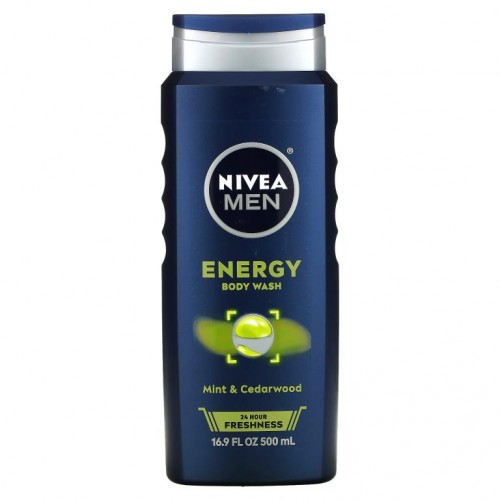 Nivea, Men Body Wash, Energy, Mint & Cedarwood, 16.9 fl oz (500 ml)