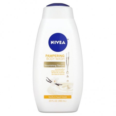 Nivea, Pampering Body Wash, Vanilla and Sweet Cream, 20 fl oz (591 ml)