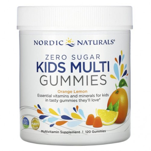 Nordic Naturals, 설탕 무함유, 어린이용 멀티 구미젤리, 오렌지 레몬, 구미젤리 120개