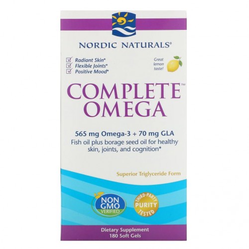 Nordic Naturals, 컴플리트 오메가, 레몬, 1000 밀리그램, 180 소프트겔