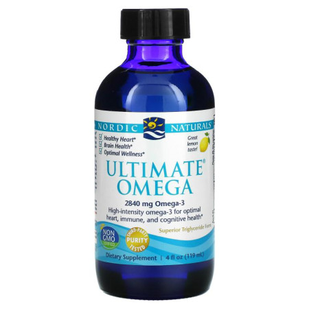 Nordic Naturals, 얼티미트 오메가, 레몬 맛, 2840 mg, 4 액량 온스 (119 ml)