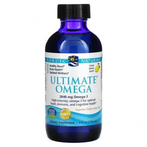 Nordic Naturals, 얼티미트 오메가, 레몬 맛, 2840 mg, 4 액량 온스 (119 ml)