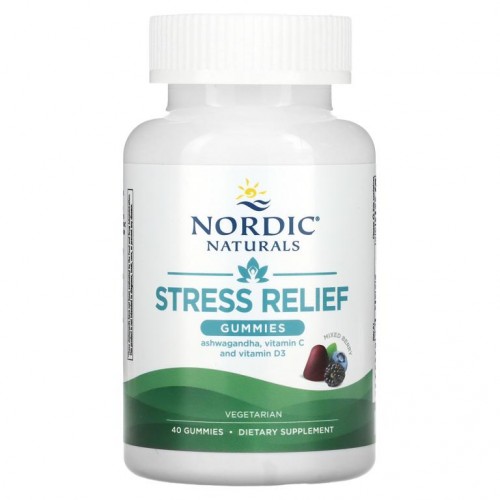 Nordic Naturals, 스트레스 완화 구미젤리, 혼합 베리 맛, 구미젤리 40개