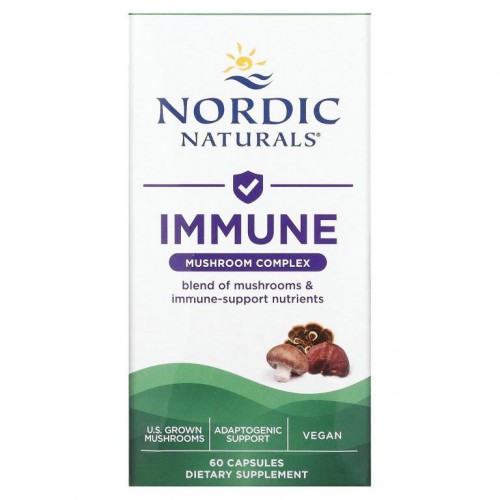Nordic Naturals, 면역 증진, 버섯 복합체, 캡슐 60정