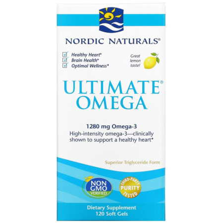 Nordic Naturals, 울티메이트 오메가, 레몬, 640 mg, 소프트젤 120알