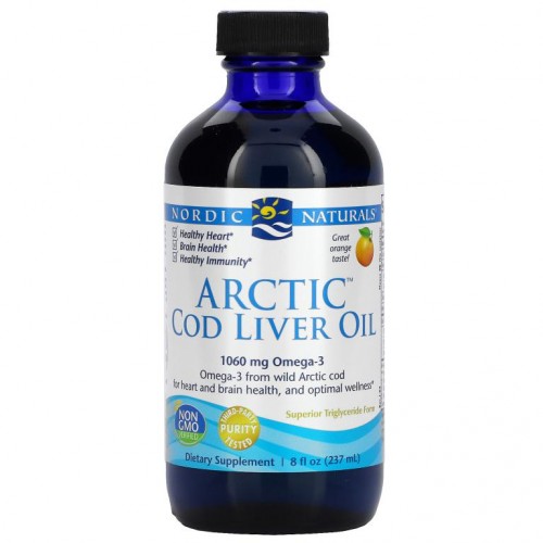 Nordic Naturals, 아크틱 코드 리버 오일, 오렌지, 8 액량 온스 (237 밀리리터)