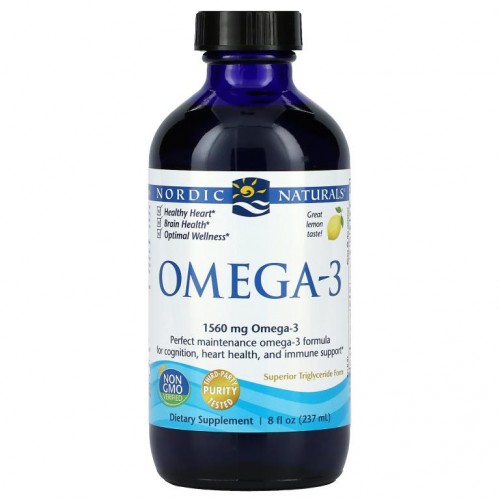Nordic Naturals, 오메가3, 레몬, 237ml(8fl oz)