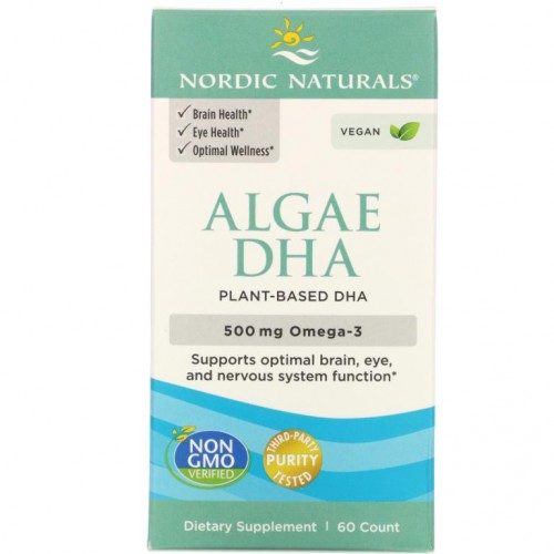 Nordic Naturals, Algae DHA, 소프트젤 60정