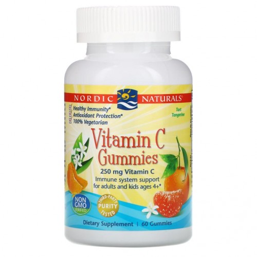 Nordic Naturals, 비타민C 구미젤리, 타르트 귤 맛, 125mg, 구미젤리 60개