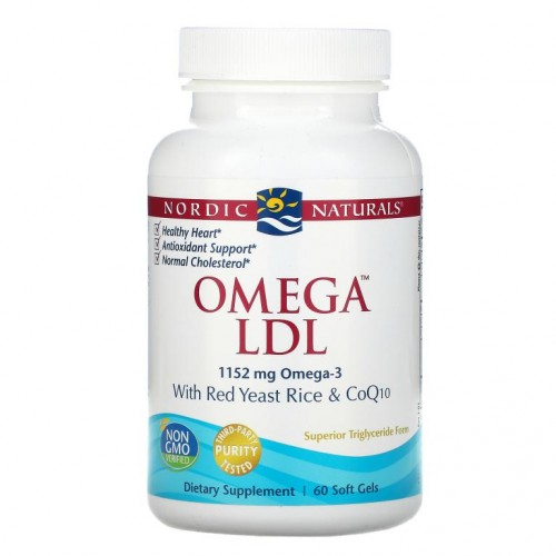 Nordic Naturals, 홍국 및 CoQ10을 함유한 오메가 LDL, 384mg, 소프트젤 60정