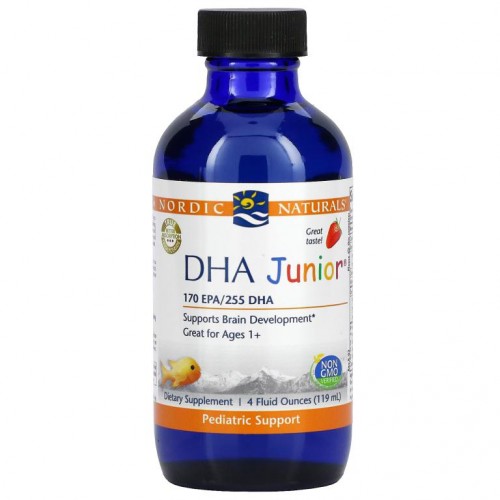 Nordic Naturals, DHA Junior, 만 1세 이상, 딸기, 119ml(4fl oz)