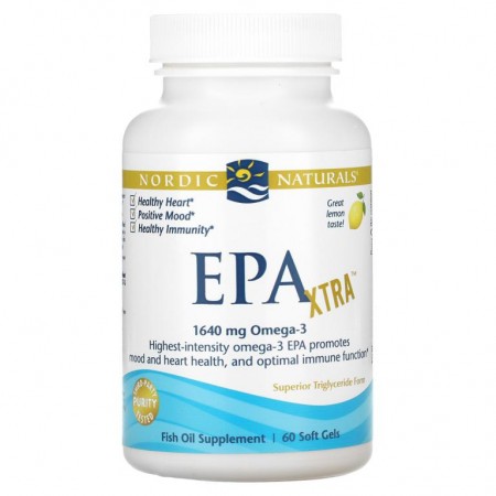 Nordic Naturals, EPA Xtra, 레몬 향, 820mg, 소프트젤 60정