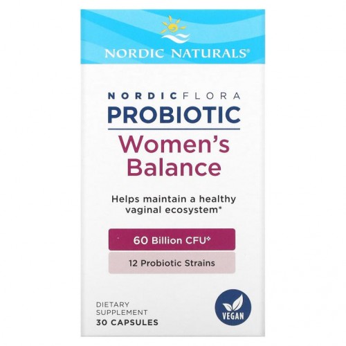 Nordic Naturals, Nordic Flor 프로바이오틱, 여성 밸런스, 600억CFU, 캡슐 30정