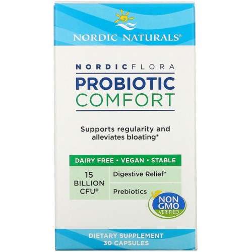 Nordic Naturals, Nordic Flora 프로바이오틱, 컴포트, 150억 CFU, 캡슐 30정