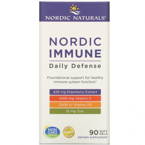 Nordic Naturals, Nordic Immune 데일리 디펜스, 소프트젤 90정