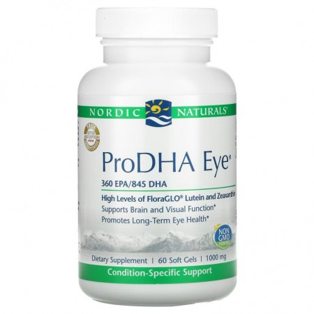 Nordic Naturals, ProDHA Eye, 500mg, 소프트젤 60정