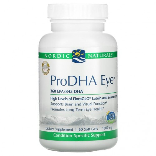 Nordic Naturals, ProDHA Eye, 500mg, 소프트젤 60정