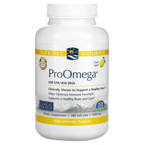 Nordic Naturals, ProOmega, 레몬, 1,000mg, 소프트젤 180정
