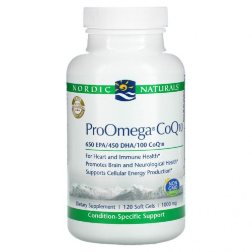 Nordic Naturals, ProOmega CoQ10, 1,000 mg, 120 소프트젤