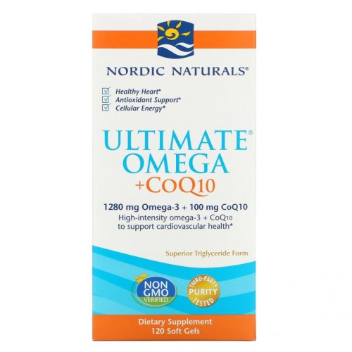 Nordic Naturals, Ultimate Omega + CoQ10, 640mg, 소프트젤 120정